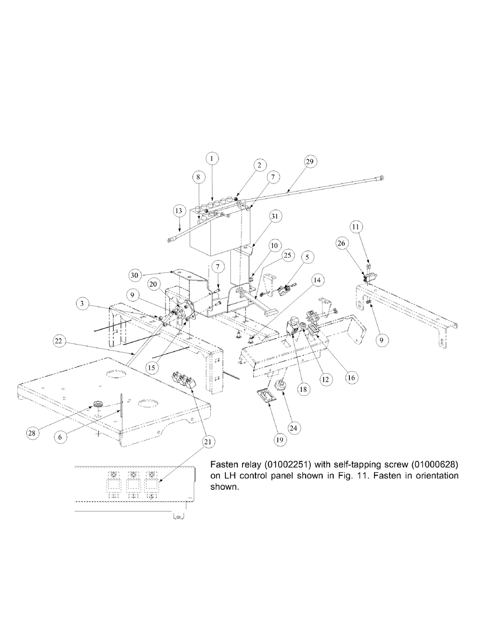 Electrical Assembly Kawasaki Diagram and Parts List for M60-KW (53AB5D8X150-25-HP)(2003) Cub Cadet Lawn Tractor